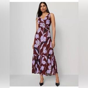 NWT $198  ANN TAYLOR Floral twist maxi dress sz 8